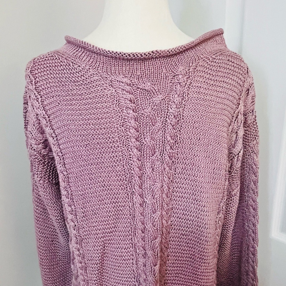 Handmade Lavender/Pink  Knitted Sweater‎ Women's Medium - Picture 8 of 9
